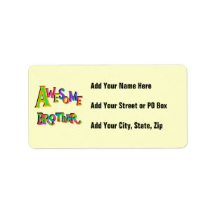 Awesome Brother T-shirts and Gifts Label