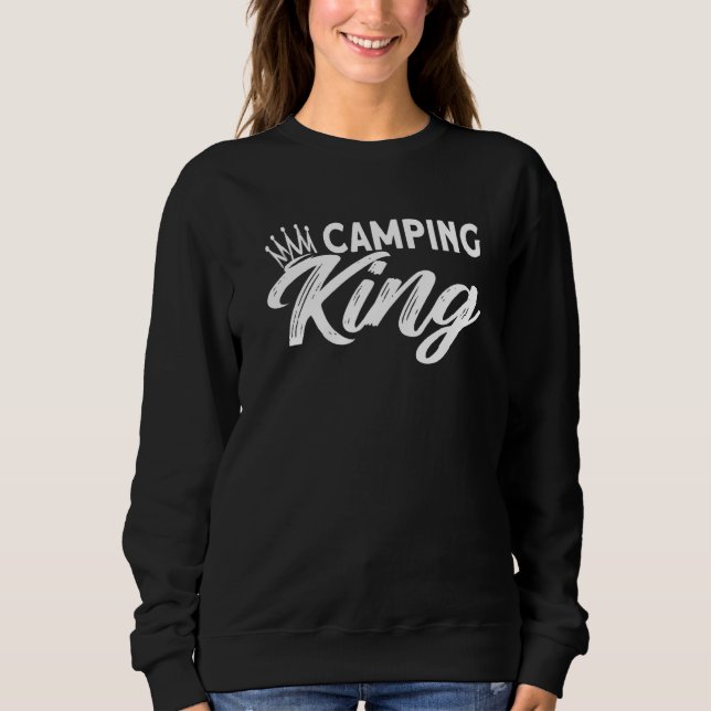 Awesome Camping King Crown Sweatshirt (Front)