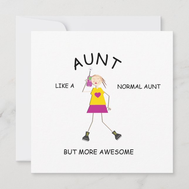  AWESOME Card, Greeting Gift for Auntie Invitation (Front)