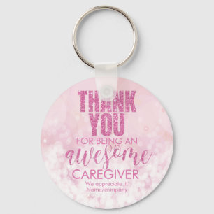 Awesome Caregiver Thank You Appreciation Key Ring
