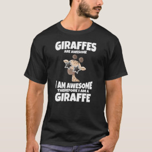 Awesome Cartoon I am a Giraffe Shirt for Giraffe L
