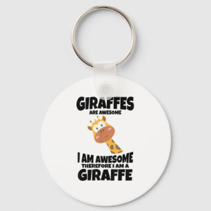 Awesome Cartoon I am a Giraffe Shirt for Giraffe L Key Ring