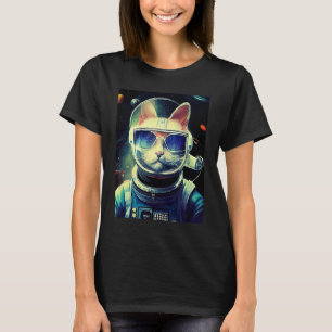 Awesome Cat  Astronaut Cosmonaut Astronomy  Cat T-Shirt