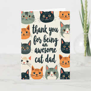 Awesome Cat Dad Art Card