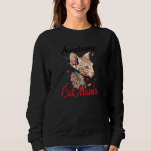 Awesome Cat Mama Sphynx Cat Mom Sweatshirt