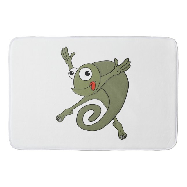 Awesome Chameleon Bath Mat (Front)