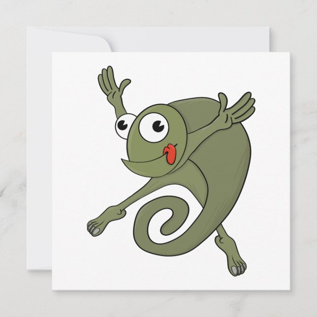 Awesome Chameleon Thank You Card (Front)