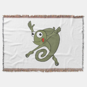 Awesome Chameleon Throw Blanket