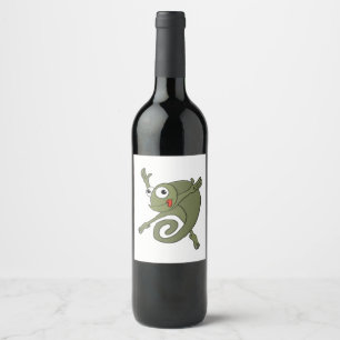 Awesome Chameleon Wine Label