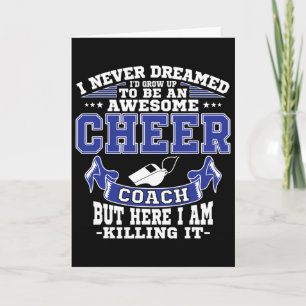 Awesome Cheerleading Coach , Cheer Coach Gift Idea Card