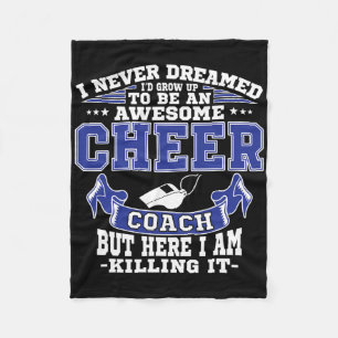 Awesome Cheerleading Coach , Cheer Coach Gift Idea Fleece Blanket