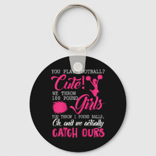 Awesome Cheerleading You Play Footll Cute! Key Ring