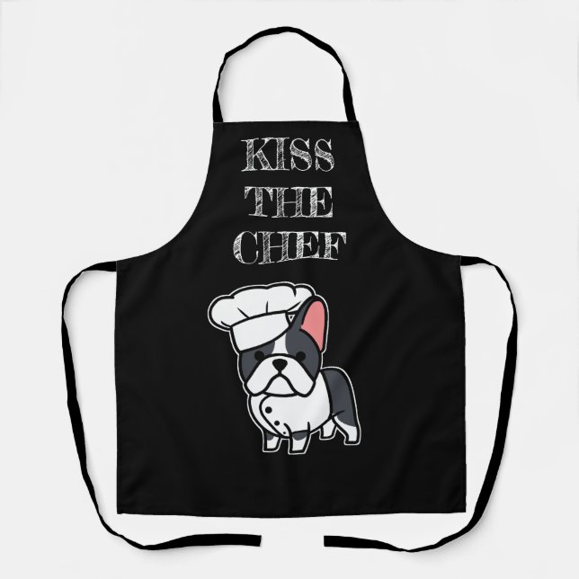 Awesome chef - Cartoon French bulldog  Apron (Front)