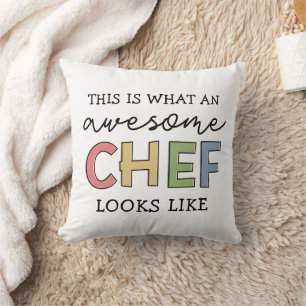 Awesome Chef Gifts Best Chef Ever Funny Gift Cushion