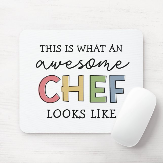 Awesome Chef Gifts | Best Chef Ever Funny Gift Mouse Pad (With Mouse)