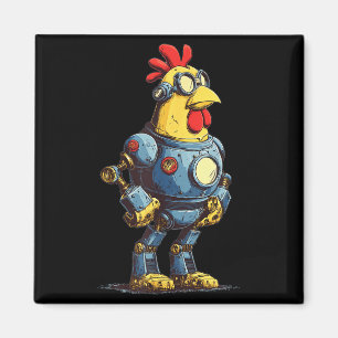 Awesome Chicken Robot For Future Animals Lovers  Magnet
