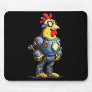 Awesome Chicken Robot For Future Animals Lovers Mouse Pad