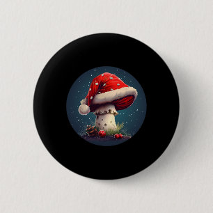 Awesome Christmas Mushroom For Boys And Girls 6 Cm Round Badge