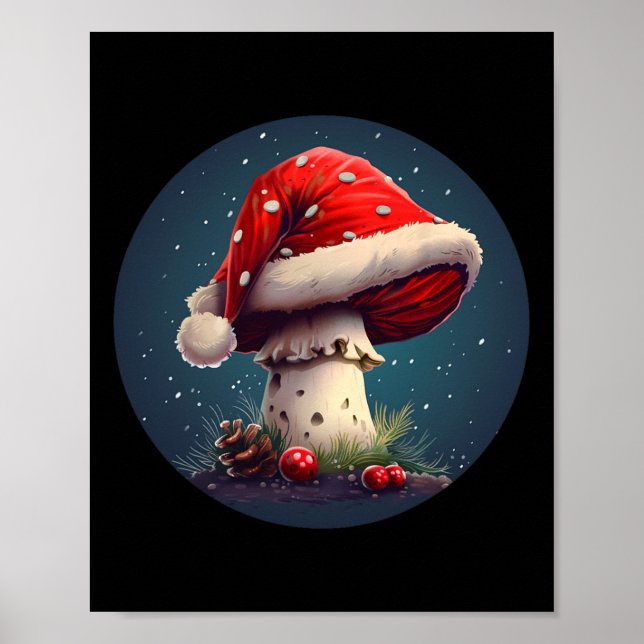 Awesome Christmas Mushroom For Boys And Girls  Poster (Front)