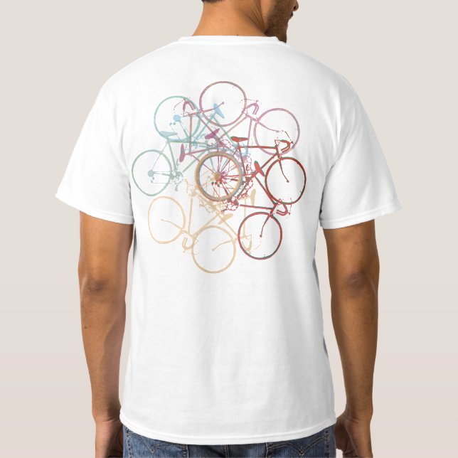 Awesome Circle tee-stamp of Bicycles T-Shirt (Back)