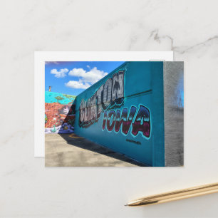 Awesome Clinton, Iowa mural like graffiti  Postcard