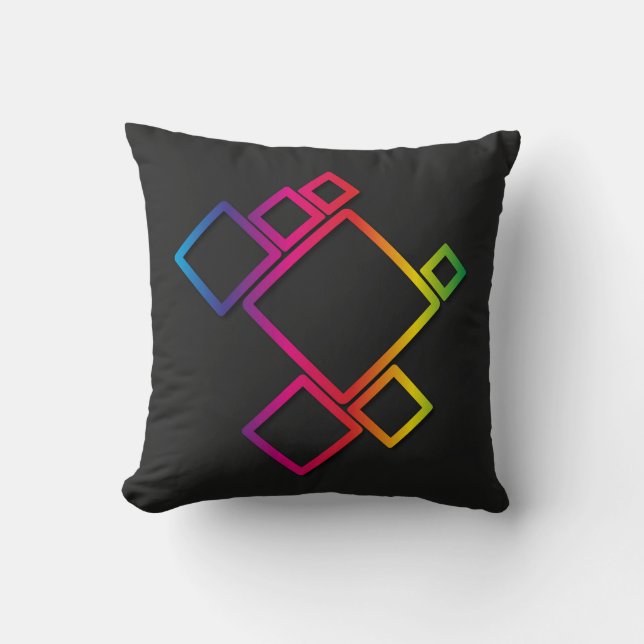 Awesome Colourful Squares Solid Second Side Cushion (Front)