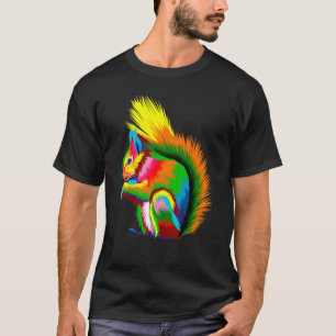 Awesome Colourful Squirrel For Chipmunk Women Men T-Shirt