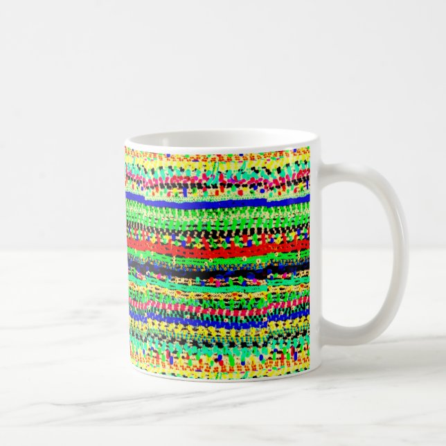 Awesome Colourful Striped Beads Abstract Design Coffee Mug (Right)