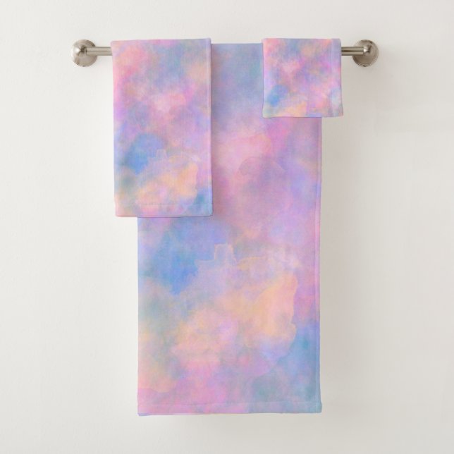 Awesome Combination of Pastel Colours  Bath Towel Set (Insitu)