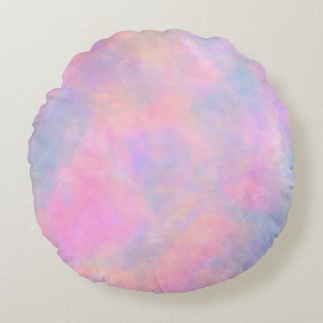 Awesome Combination of Pastel Colours  Round Cushion (Front)