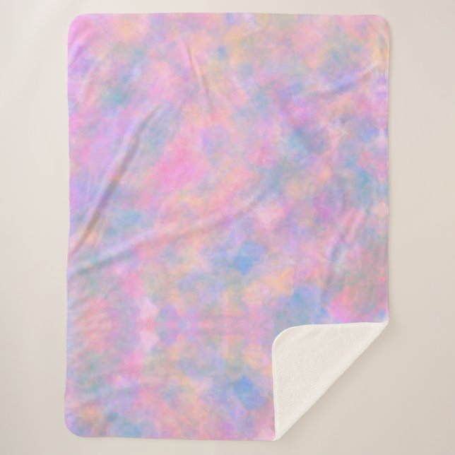 Awesome Combination of Pastel Colours  Sherpa Blanket (Front)