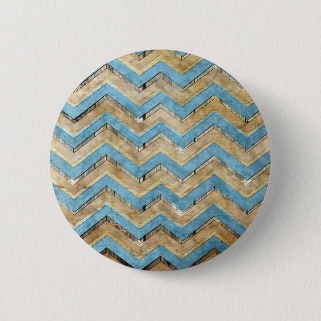 Awesome cool chevron zigzag pattern 6 cm round badge (Front)