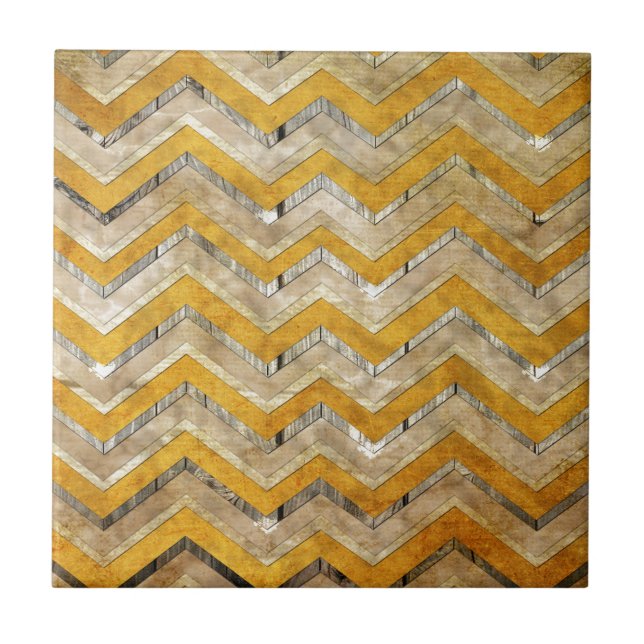 Awesome cool chevron zigzag pattern wood marble ceramic tile (Front)