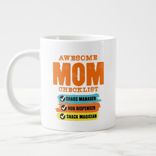 Awesome Cool Mum Large Coffee Mug (Left)