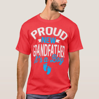 Awesome Cool Proud New Grandfather It's A Boy Gend T-Shirt