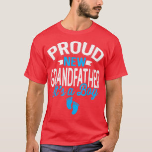 Awesome Cool Proud New Grandfather It's A Boy Gend T-Shirt
