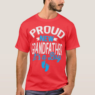 Awesome Cool Proud New Grandfather It's A Boy Gend T-Shirt