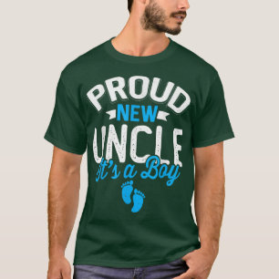 Awesome Cool Proud New Uncle It's A Boy Gender Rev T-Shirt