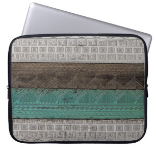 Awesome cool trendy Aztec geometric pattern Laptop Sleeve