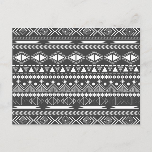 Awesome Cool trendy Aztec tribal Andes pattern Postcard (Front)