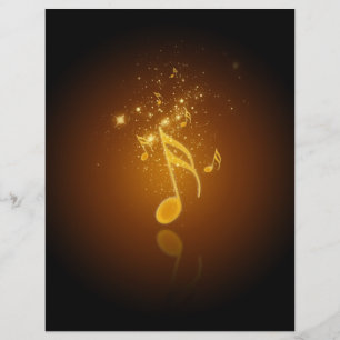 Awesome cool trendy glowing semiquavers music note