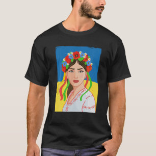 Awesome Cool Ukrainian Girl Art Ukraine Pride Stro T-Shirt