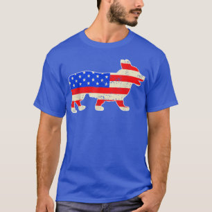 Awesome Corgi Dog American Flag 4th Of July T-Shirt