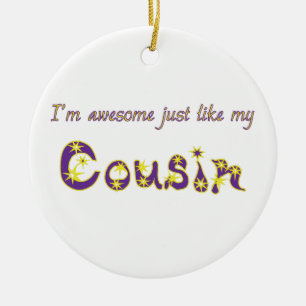 Awesome Cousin Ceramic Tree Decoration