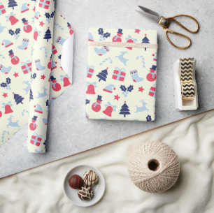 Awesome Creamy Festive Christmas Wrapping paper