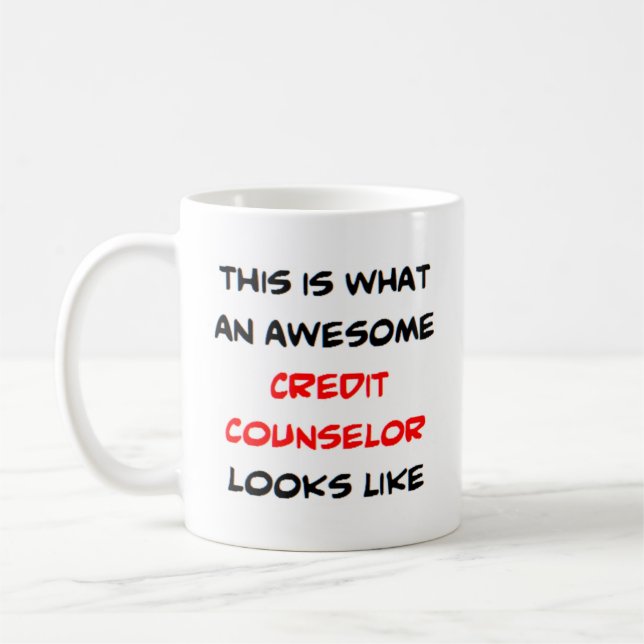 awesome credit counsellor coffee mug (Left)