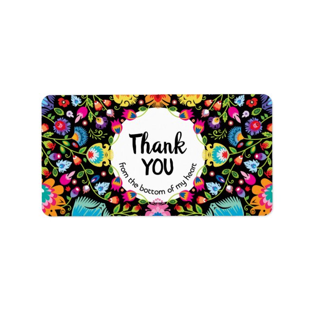 Awesome, custom text Polish folklore Wycinanki  Label (Front)