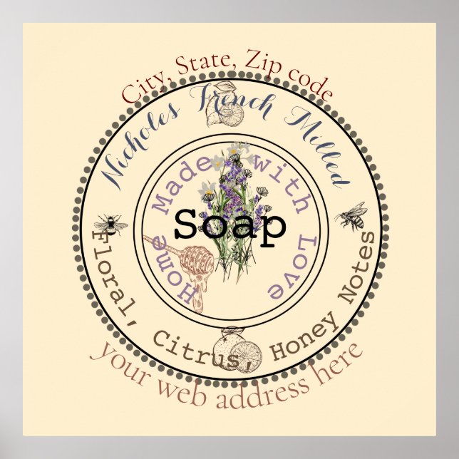 awesome customisable soap  poster (Front)