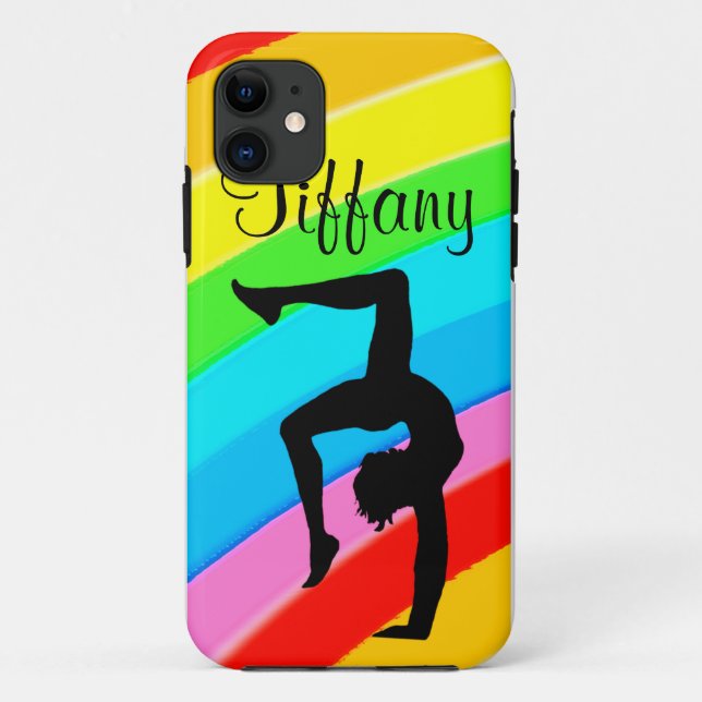 AWESOME CUSTOMIZED GYMNASTICS RAINBOW IPHONE CASE (Back)
