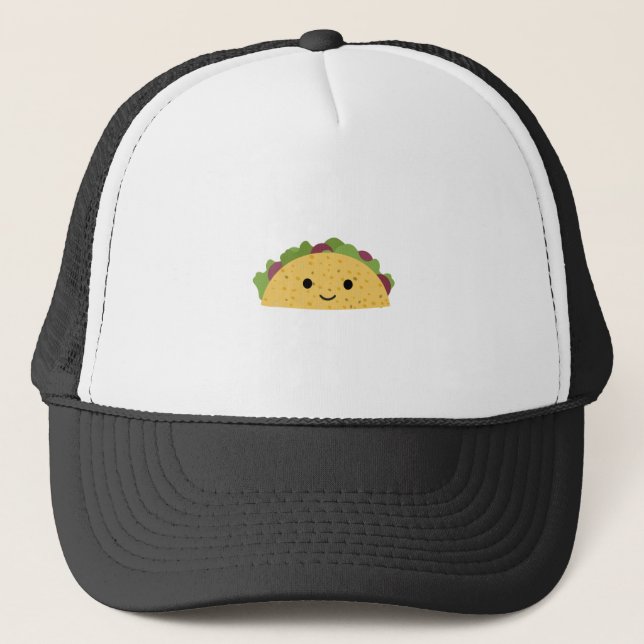 Awesome Cute Cartoon kawaii Taco Trucker Hat (Front)